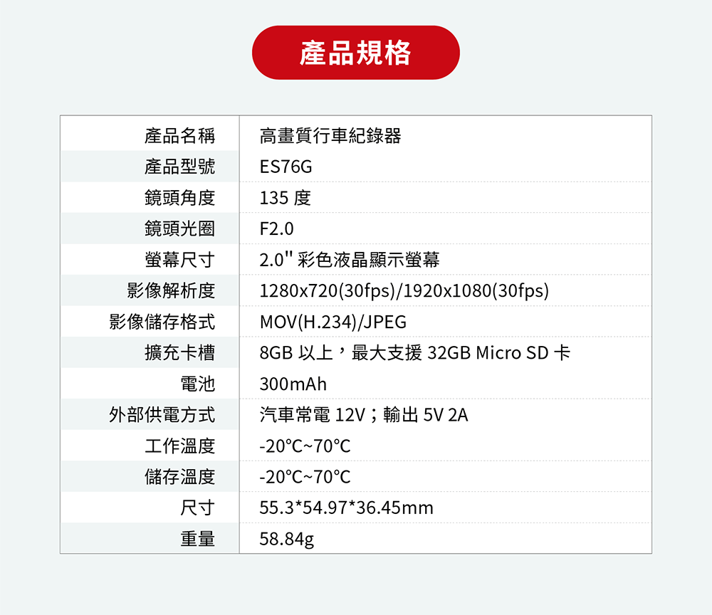 PAPAGO! ES76G 產品規格