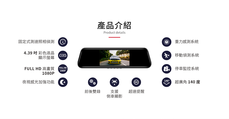 FX760Z 後視鏡行車記錄器 產品介紹