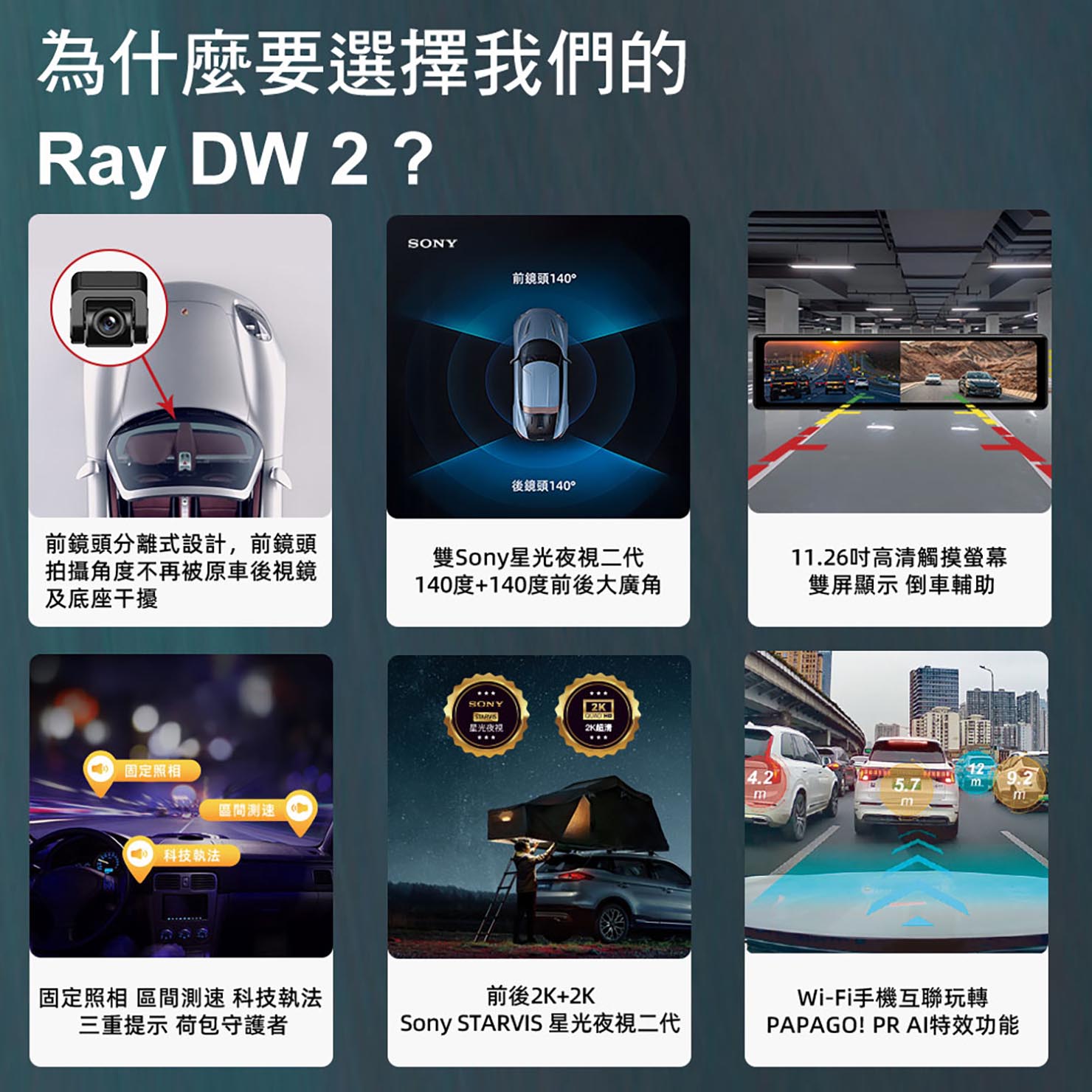 PAPAGO! Ray_DW2 電子後視鏡