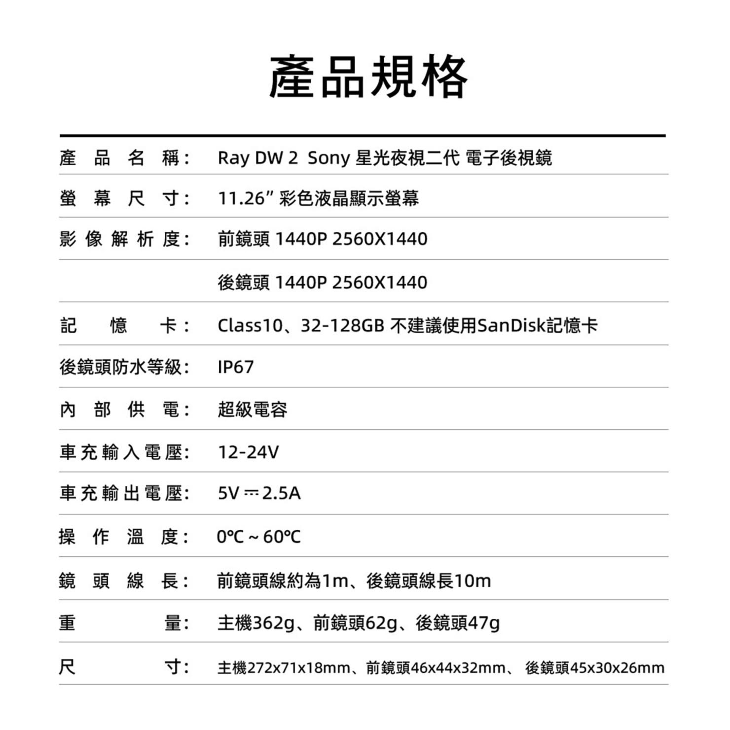 PAPAGO! Ray_DW2 電子後視鏡